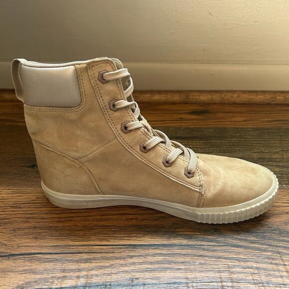 Timberland ReBOTL Women’s High Top Sneaker Boots A2EUQ Beige Size 8 Suede Casual - Picture 6 of 9